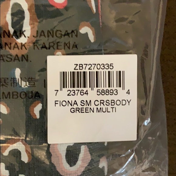 Fossil Fiona EW Crossbody Green Multi Bag - Picture 8 of 10